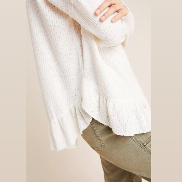 Anthropologie Maeve Addie Ruffled Hacci Pullover - Picture 15 of 15